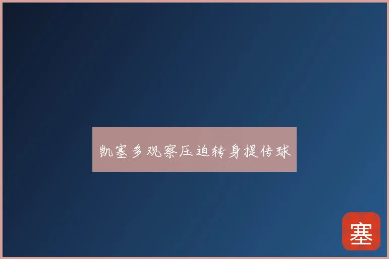 凯塞多观察压迫转身提传球